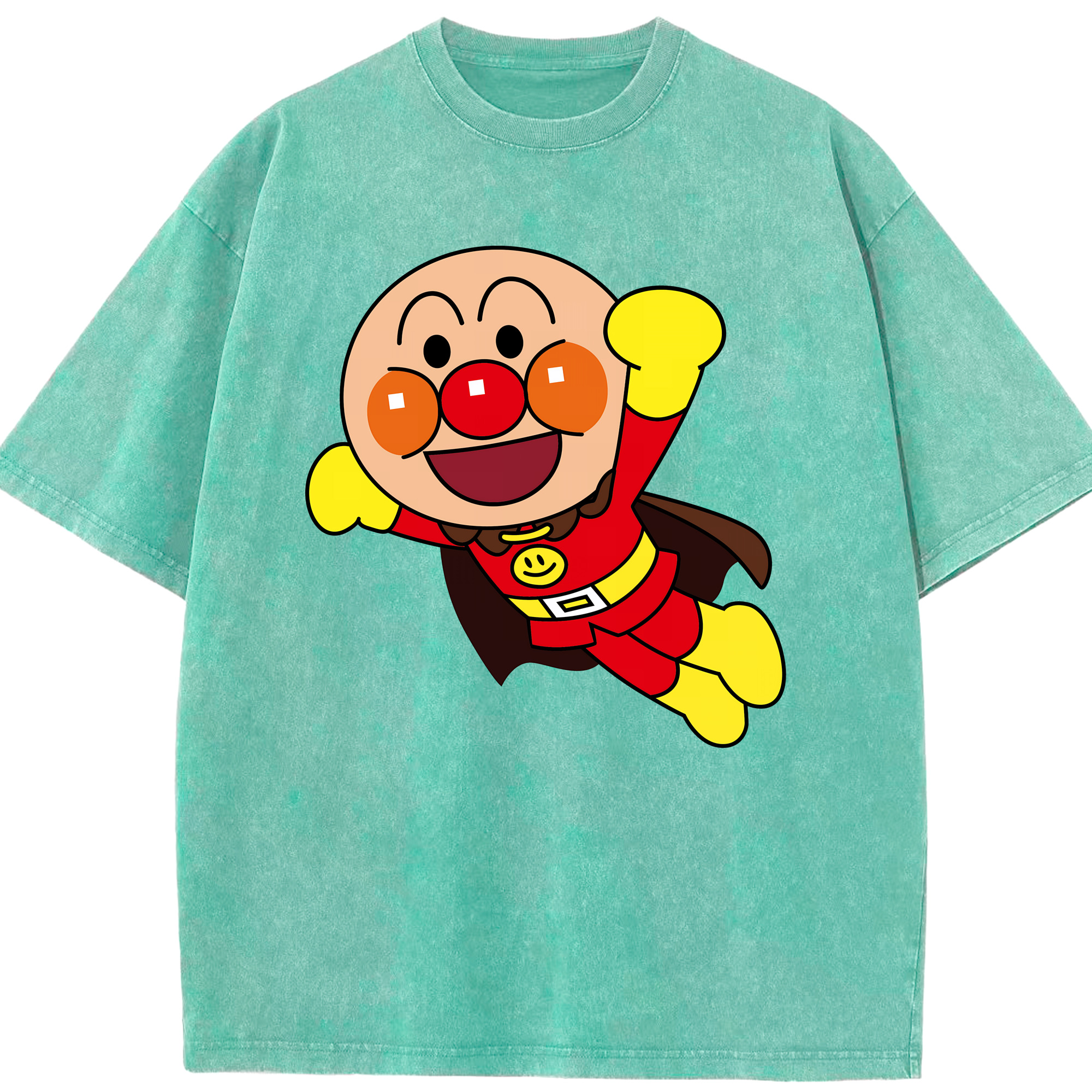 （画像用） アンパンマン Anpanman 綿100% ヴィンテージ風 半袖Tシャツ（フロントプリント）